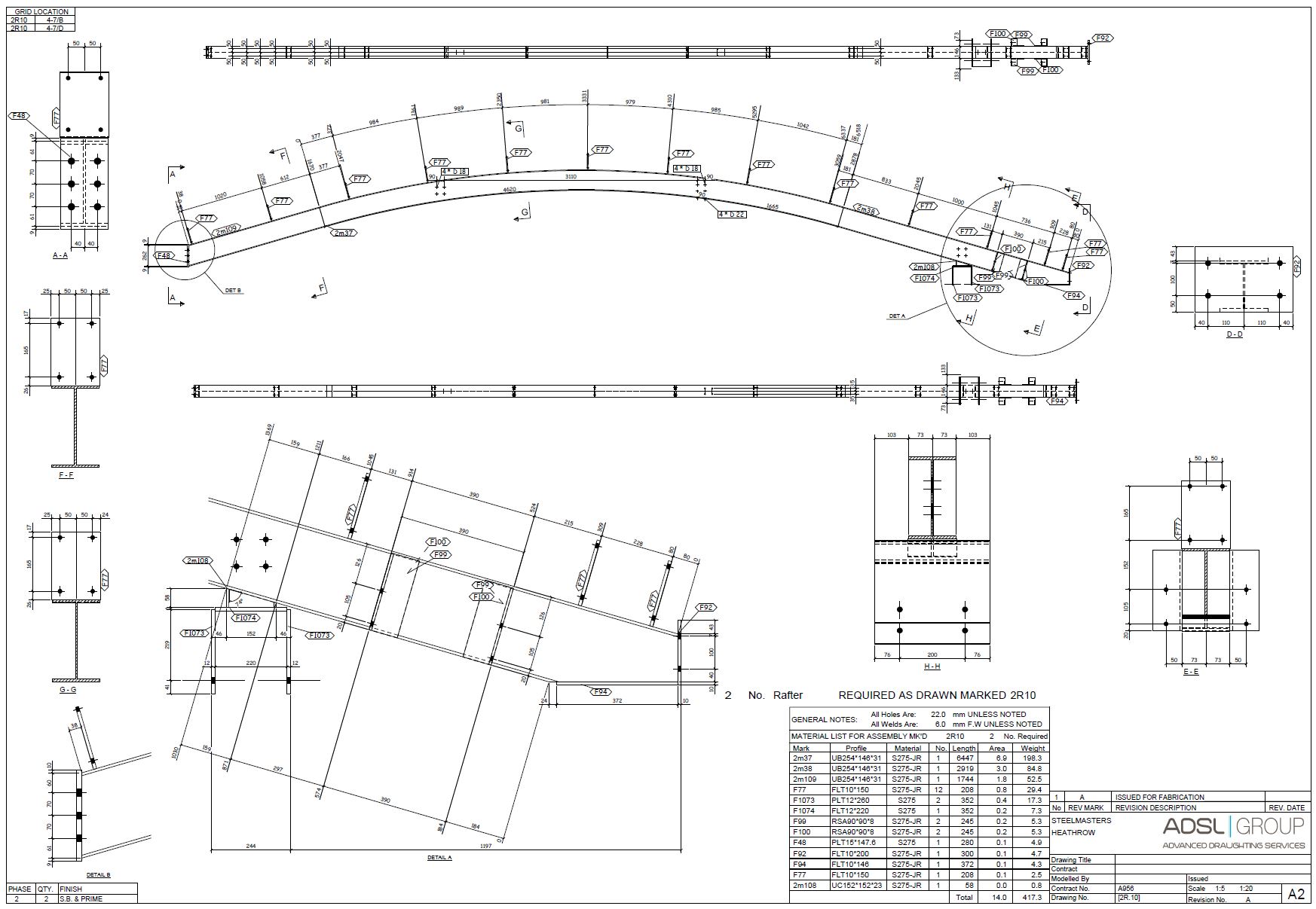 Hotel Structure Steel Curved Roof by ADSL Group